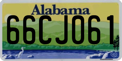 AL license plate 66CJ061