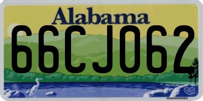 AL license plate 66CJ062