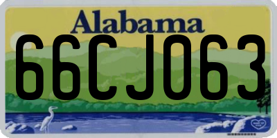 AL license plate 66CJ063