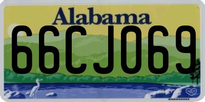 AL license plate 66CJ069
