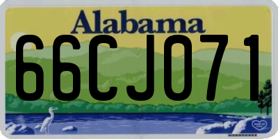 AL license plate 66CJ071