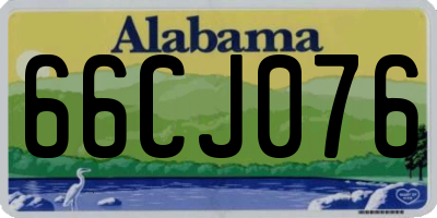 AL license plate 66CJ076