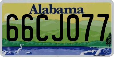 AL license plate 66CJ077