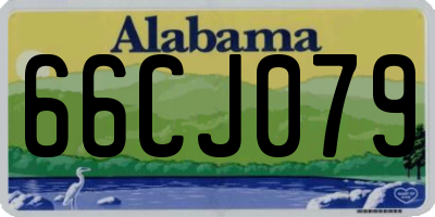 AL license plate 66CJ079