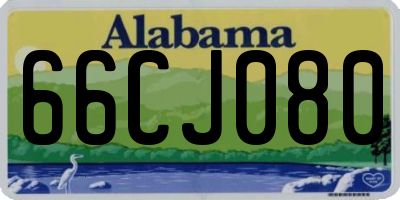 AL license plate 66CJ080