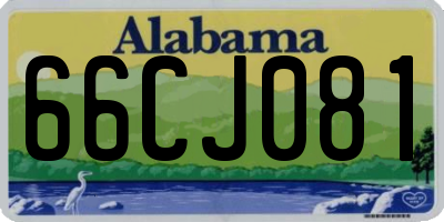 AL license plate 66CJ081