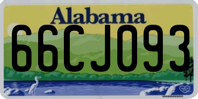 AL license plate 66CJ093