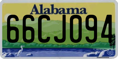 AL license plate 66CJ094