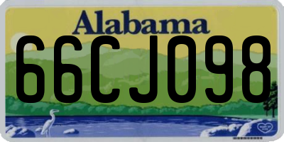 AL license plate 66CJ098