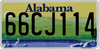 AL license plate 66CJ114