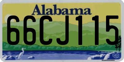AL license plate 66CJ115