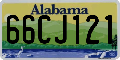 AL license plate 66CJ121