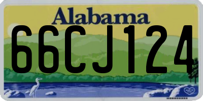 AL license plate 66CJ124