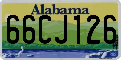 AL license plate 66CJ126