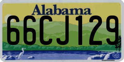 AL license plate 66CJ129