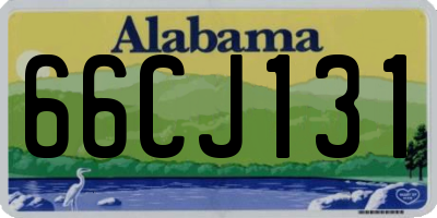AL license plate 66CJ131