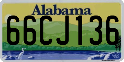 AL license plate 66CJ136