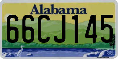 AL license plate 66CJ145