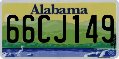 AL license plate 66CJ149
