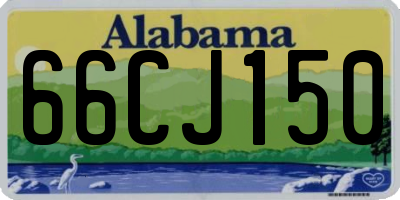 AL license plate 66CJ150
