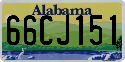 AL license plate 66CJ151