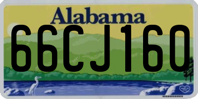 AL license plate 66CJ160