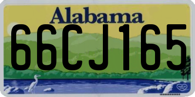 AL license plate 66CJ165
