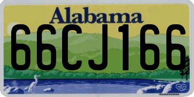 AL license plate 66CJ166