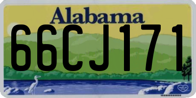 AL license plate 66CJ171
