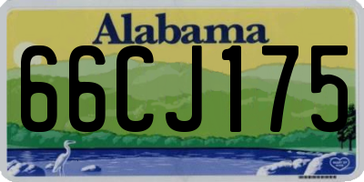 AL license plate 66CJ175