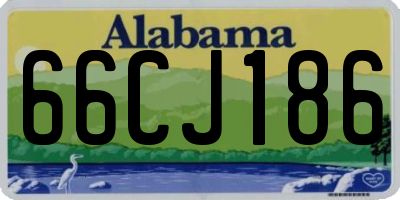 AL license plate 66CJ186