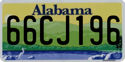 AL license plate 66CJ196