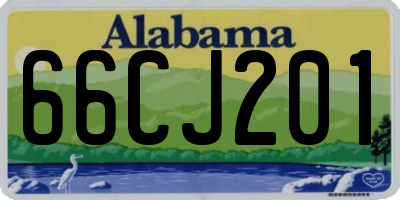 AL license plate 66CJ201