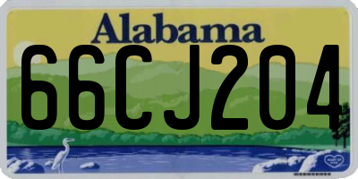 AL license plate 66CJ204
