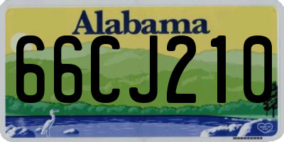 AL license plate 66CJ210