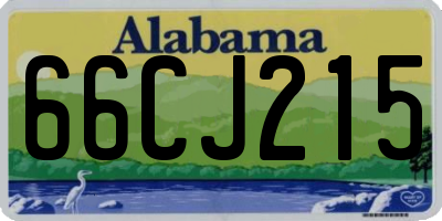 AL license plate 66CJ215