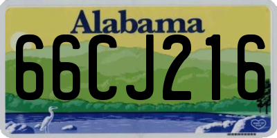 AL license plate 66CJ216