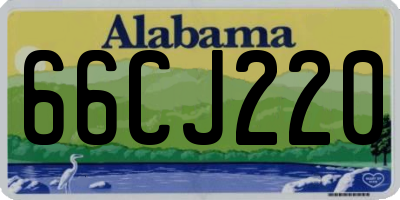 AL license plate 66CJ220