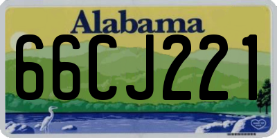 AL license plate 66CJ221