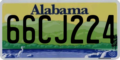 AL license plate 66CJ224