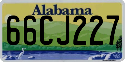 AL license plate 66CJ227