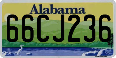 AL license plate 66CJ236