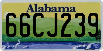 AL license plate 66CJ239