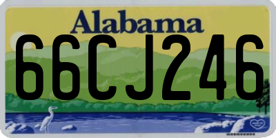 AL license plate 66CJ246