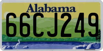 AL license plate 66CJ249