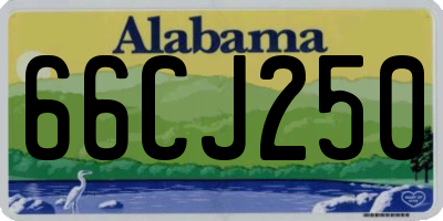 AL license plate 66CJ250