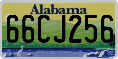AL license plate 66CJ256