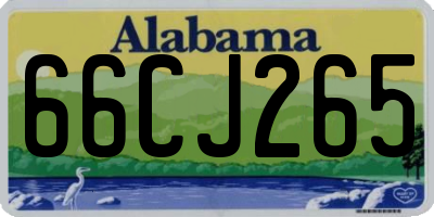 AL license plate 66CJ265