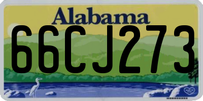 AL license plate 66CJ273