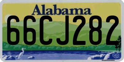 AL license plate 66CJ282